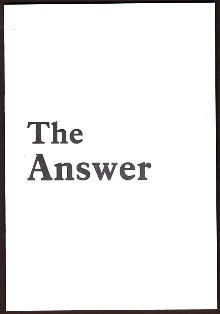 The Answer by James Finbarr